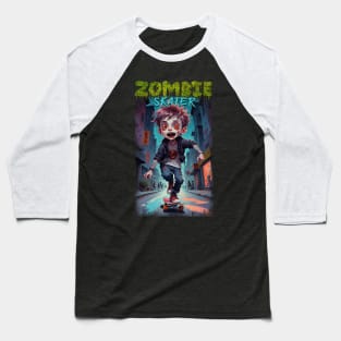 Zombie Skater 02 Baseball T-Shirt